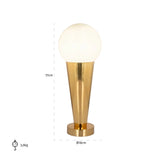 Bordlampe Cone gull Richmond Interiors Bordlampe