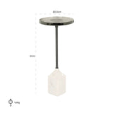 Endebord Aurora hvit 27Ø Richmond Interiors Sidebord