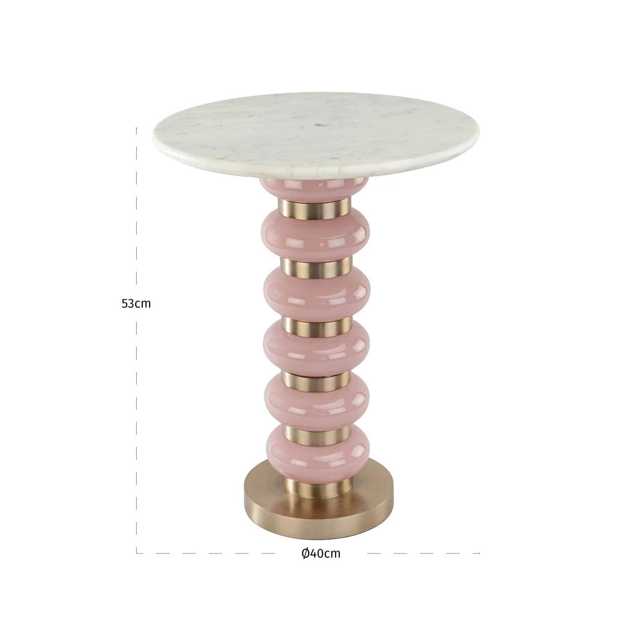 Endebord Villeray rosa Richmond Interiors Sidebord