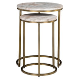 Endebord Bottega Blush beige sett med 2 Richmond Interiors Sidebord
