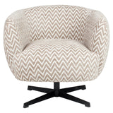 Lounge chair Estelle sand chevron swivel Richmond Interiors Lenestol