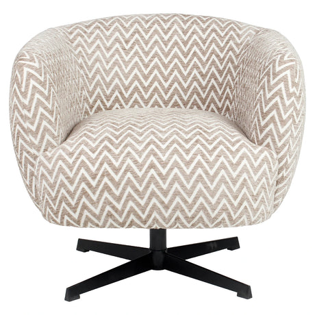Lounge chair Estelle sand chevron swivel Richmond Interiors Lenestol