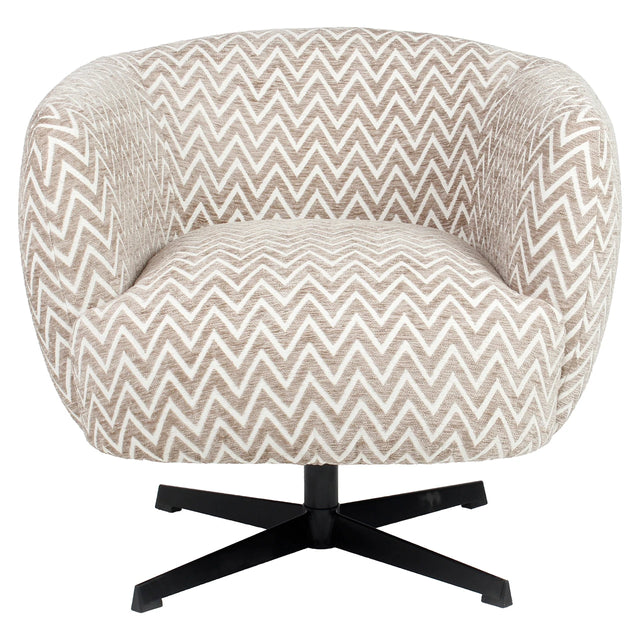 Lounge chair Estelle sand chevron swivel Richmond Interiors Lenestol