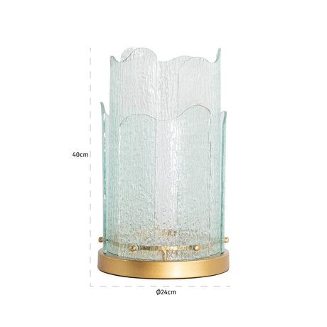 Hurricane light Danila gull stor Richmond Interiors Lanterne og lysglass