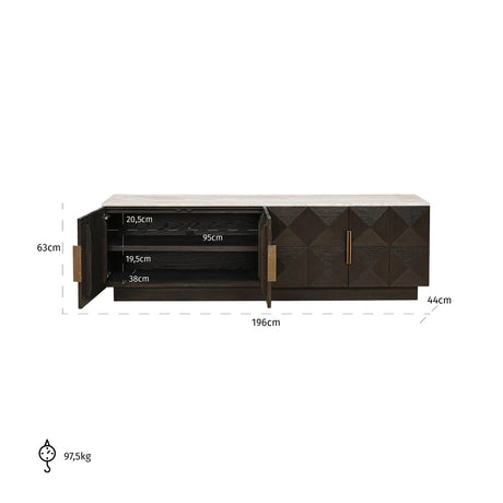 TV-benk Claremont brun Richmond Interiors TV-benk