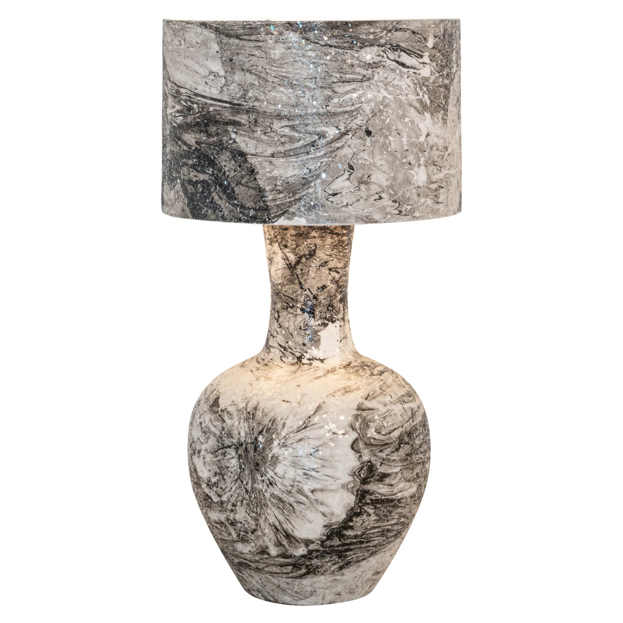 Bordlampe Cecile svart/hvit Richmond Interiors Bordlampe
