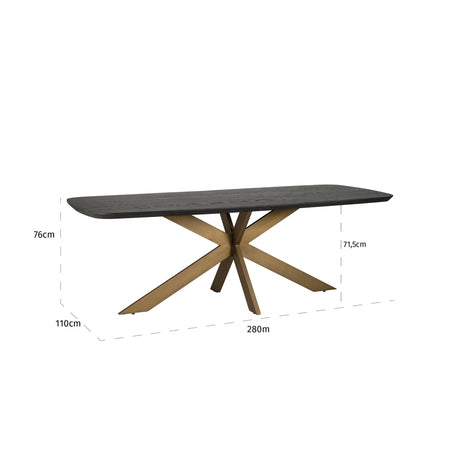 Spisebord Cambon mørk kaffe dansk oval 280 Richmond Interiors Spisebord