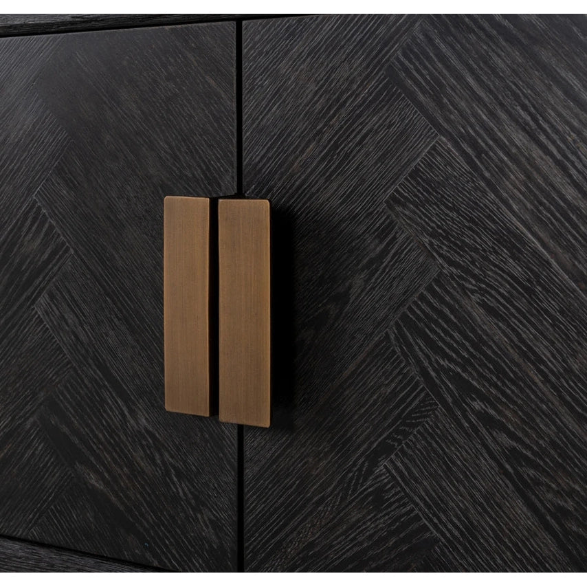 TV-benkskap Blackbone Brass svart rustikk 200 Richmond Interiors TV-benk
