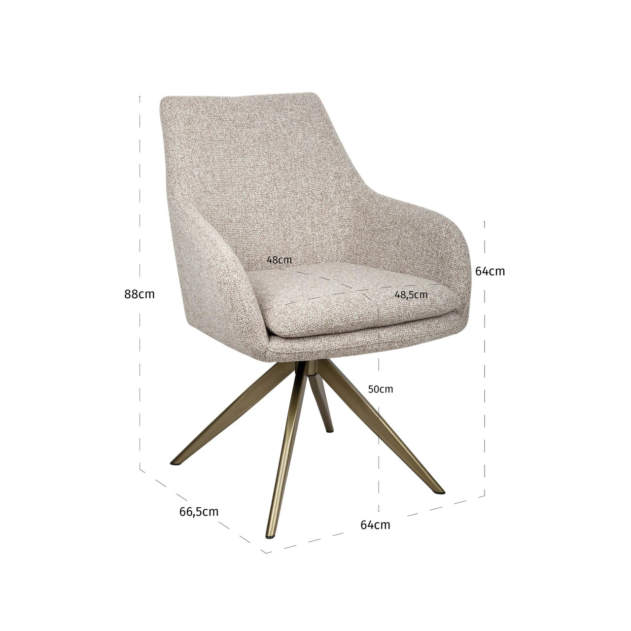 Spisestol Lisonne cayenne brun svingbar brannhemmende Richmond Interiors Spisestol