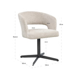 Spisestol Blanca naturlig fancy flammehemmende Richmond Interiors Spisestol
