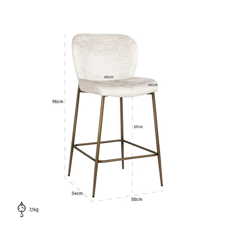Counter stool Darby cream fusion Richmond Interiors Barstol