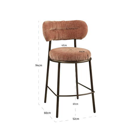 Krakk Encanto Vær rett mocha mousse Richmond Interiors Barstol