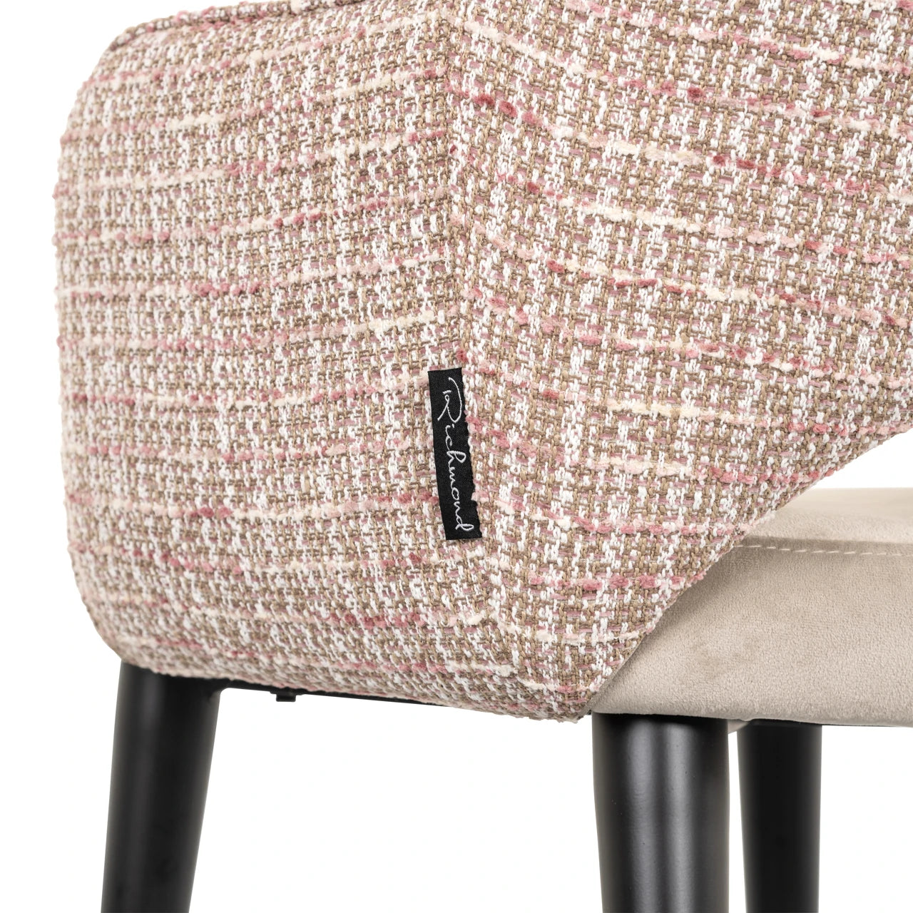 Spisestol Giovanna trendy rose / khaki fløyel Richmond Interiors Spisestol