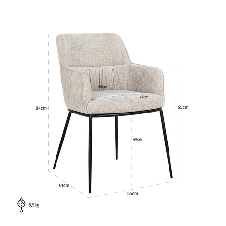 Spisestol Bella natural renegade Richmond Interiors Spisestol