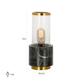 Bordlampe Conan svart/gull Richmond Interiors Bordlampe