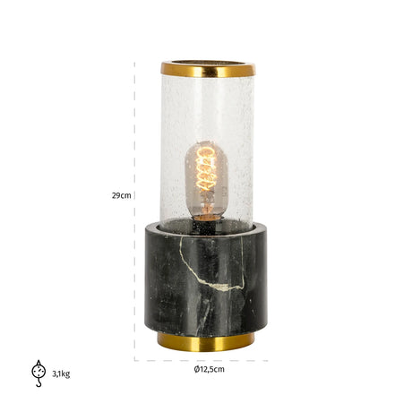 Bordlampe Conan svart/gull Richmond Interiors Bordlampe