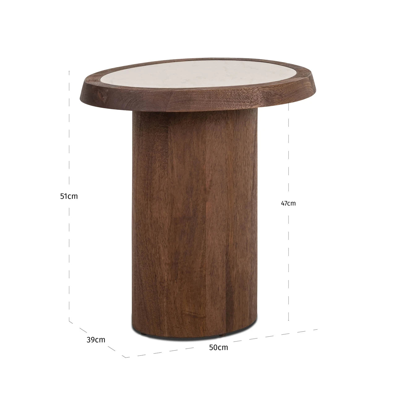 Endebord Melrose spicebrown Richmond Interiors Sidebord