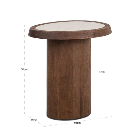 Endebord Melrose spicebrown Richmond Interiors Sidebord