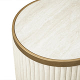 Endebord Tivoli hvit sett med 2 Richmond Interiors Sidebord