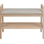 Inverness benk 75 whitewash eik/beige stoff Rowico Benk