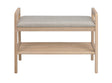 Inverness benk 75 whitewash eik/beige stoff Rowico Benk