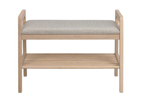 Inverness benk 75 whitewash eik/beige stoff Rowico Benk
