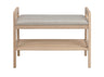 Inverness benk 75 whitewash eik/beige stoff Rowico Benk