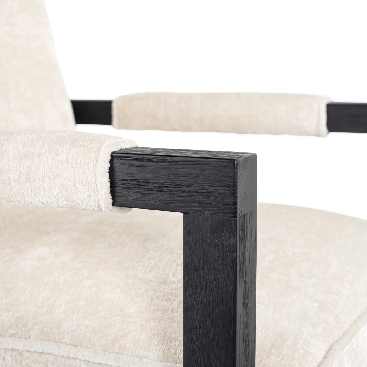 Spisestol Beck hvit chenille Richmond Interiors Spisestol