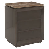 Nightstand Russo askebrun 3 skuffer Richmond Interiors Nattbord