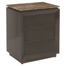 Nightstand Russo askebrun 3 skuffer Richmond Interiors Nattbord