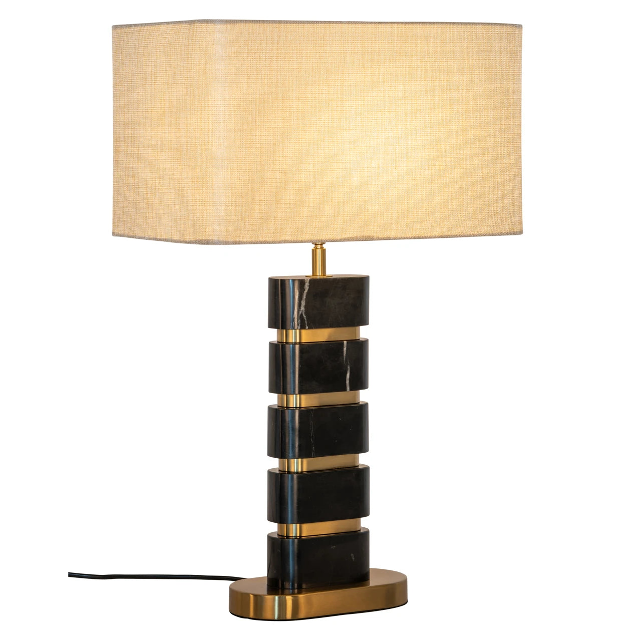 Bordlampe Levina svart/gull Richmond Interiors Bordlampe