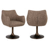 Spisestol Aldo brun tweed med sving Richmond Interiors Spisestol