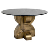 Spisebord Maddox svart/gull 130Ø Richmond Interiors Spisebord