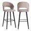 Barkrakk Savoy khaki fløyel Richmond Interiors Barstol