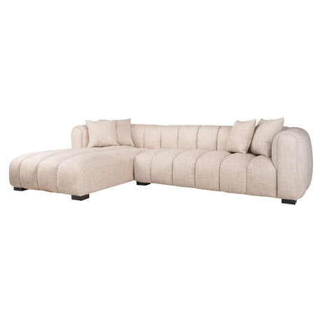 Sofa Novaro krem tweed lounge venstre flammehemmende Richmond Interiors Sofa