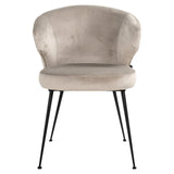 Spisestol Xandra khaki fløyel Richmond Interiors Spisestol