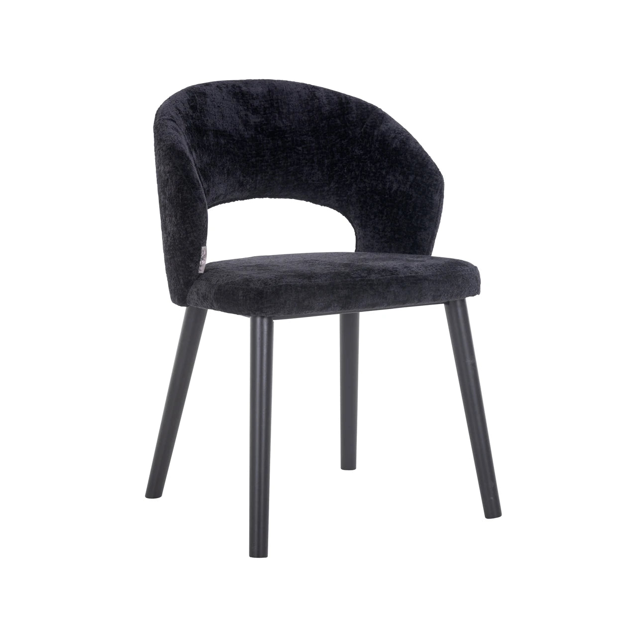 Spisestol Savoy svart chenille Richmond Interiors Spisestol
