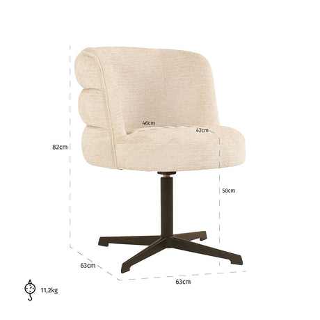 Spisestol Alexander Jones krem fusion svingbar Chadwick Richmond Interiors Spisestol