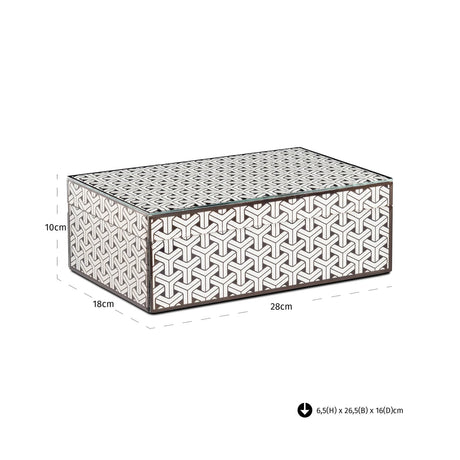 Oppbevaringsboks Feliz svart/hvit stor Richmond Interiors Oppbevaring