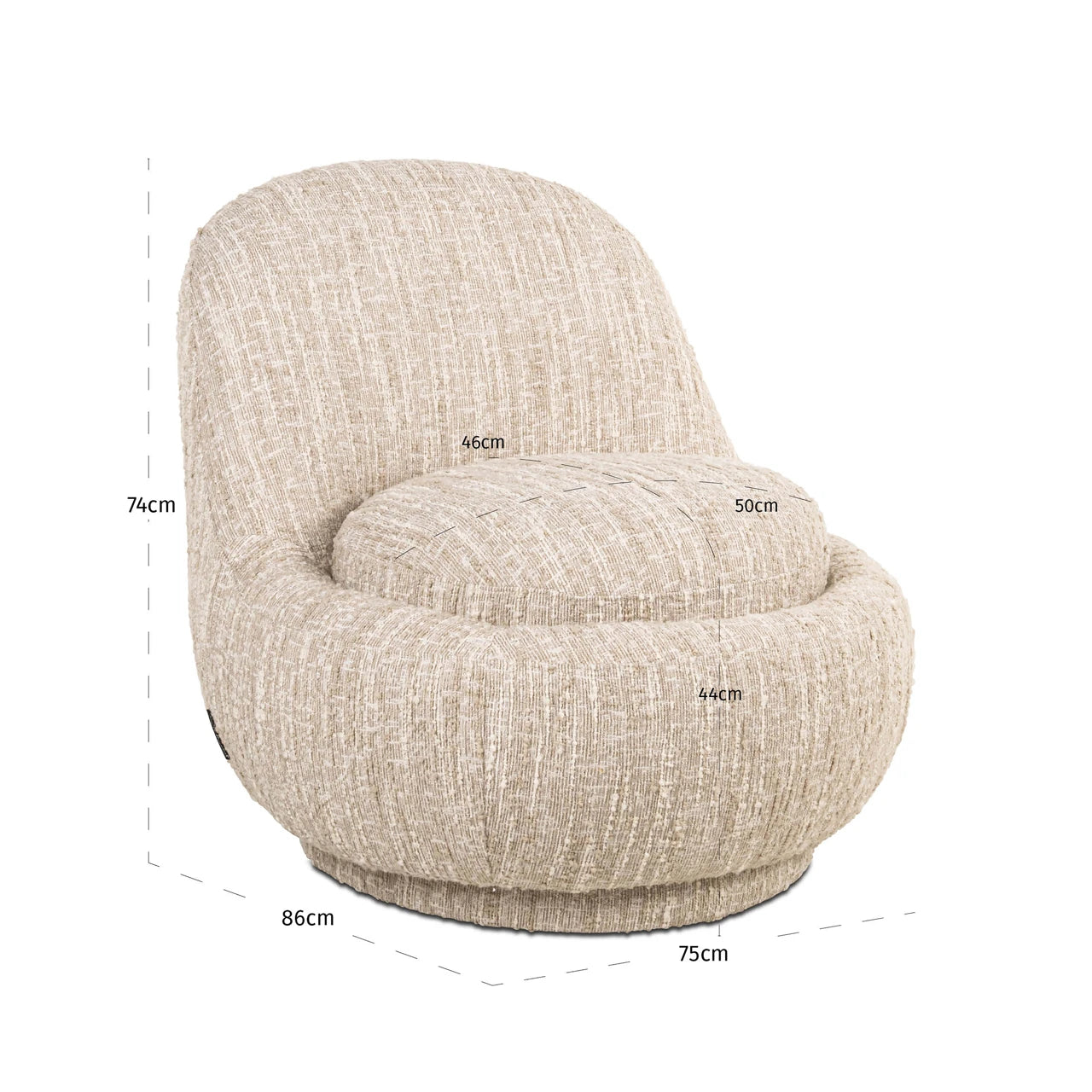 Lenestol Arlanda beige angora Richmond Interiors Lenestol