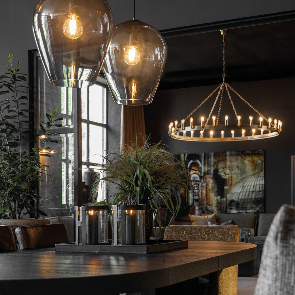 Crown Taklampe Brass Artwood Taklampe