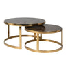 Salongbord Conrad gull Sett med 2 Richmond Interiors Sofabord