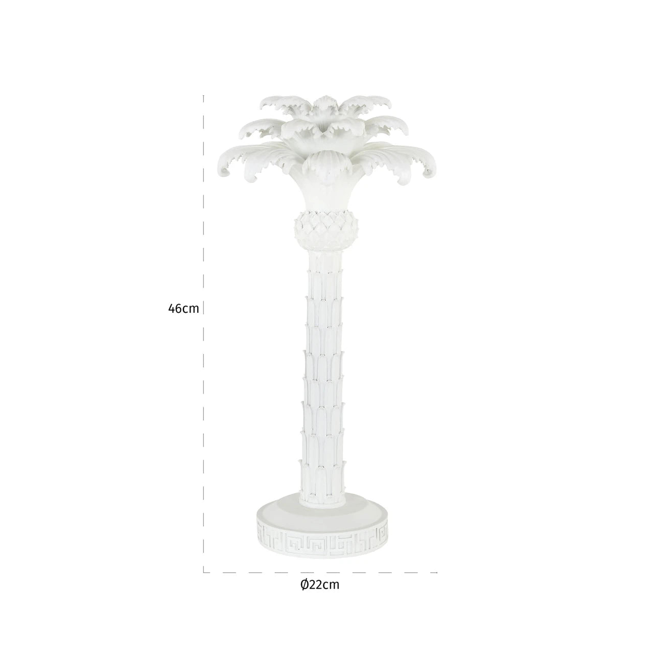 Lysestake Palma hvit stor Richmond Interiors Lysestake