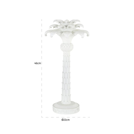 Lysestake Palma hvit stor Richmond Interiors Lysestake