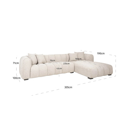 Sofa Novaro naturlig fancy lounge høyre Richmond Interiors Sofa