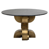 Spisebord Maddox svart/gull 130Ø Richmond Interiors Spisebord