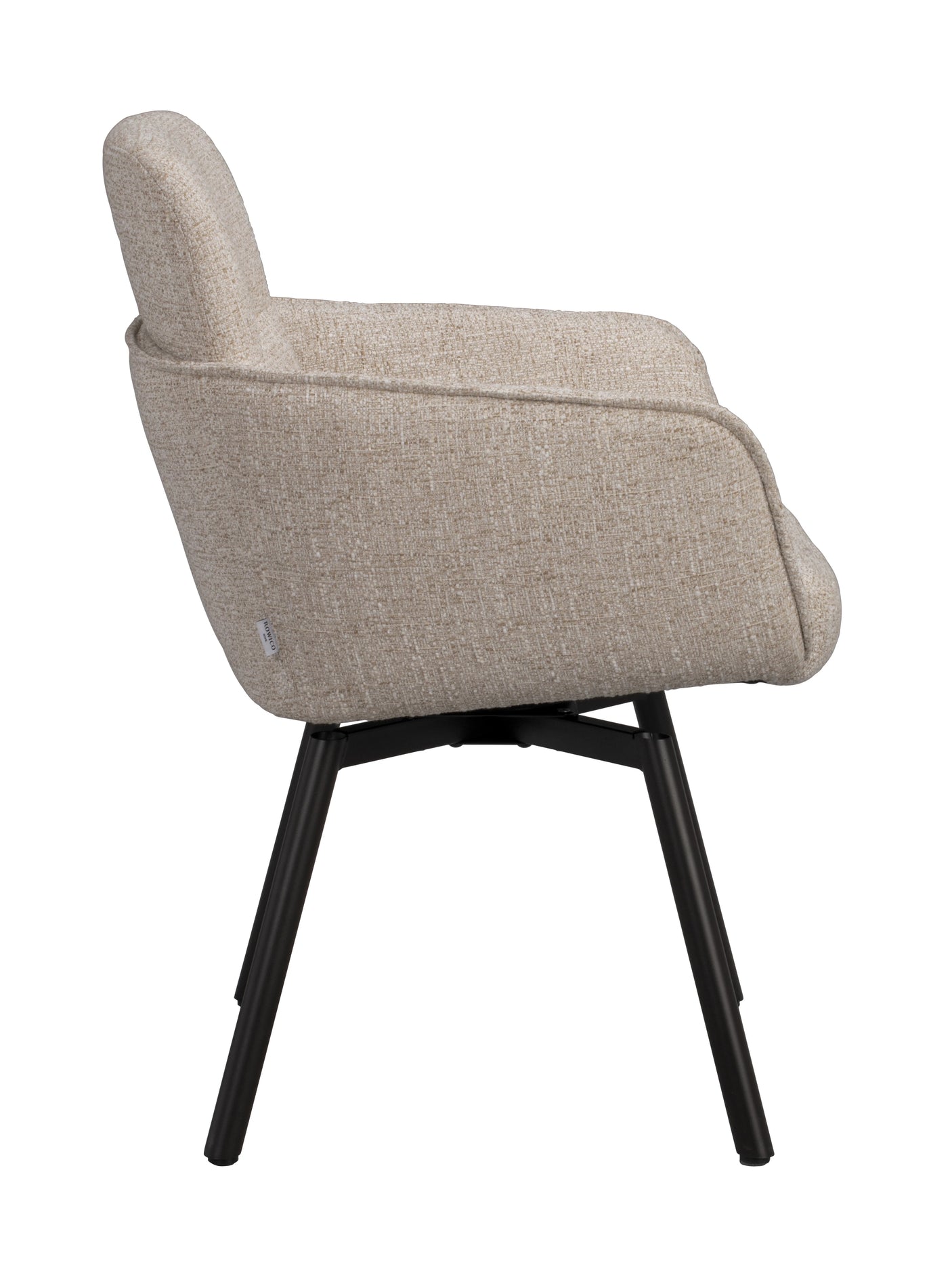 Roswell lenestol lys beige stoff/brune metallben svingfunksjon Rowico Lenestol