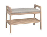 Inverness benk 75 whitewash eik/beige stoff Rowico Benk