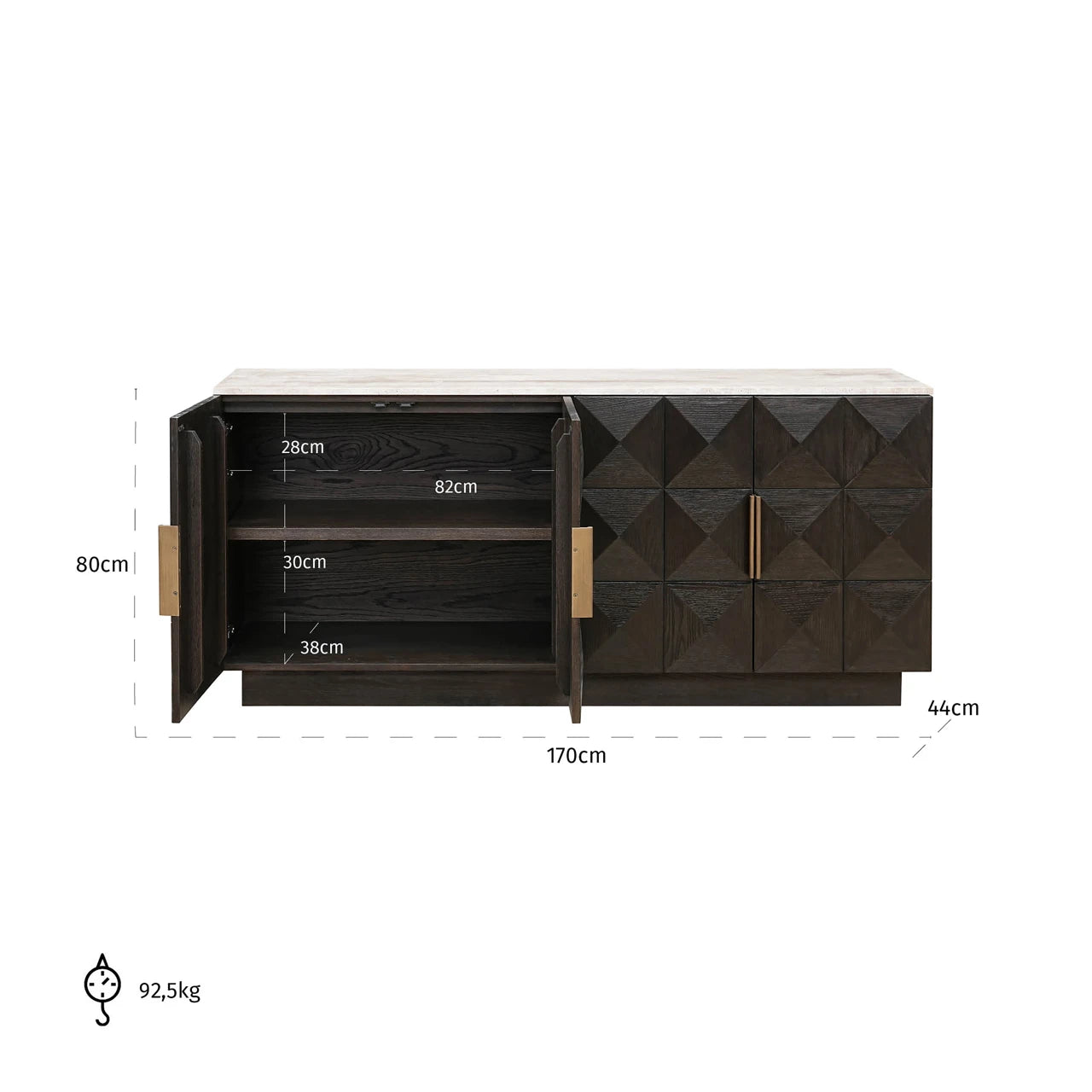 Skjenk Claremont brun Richmond Interiors Skjenk