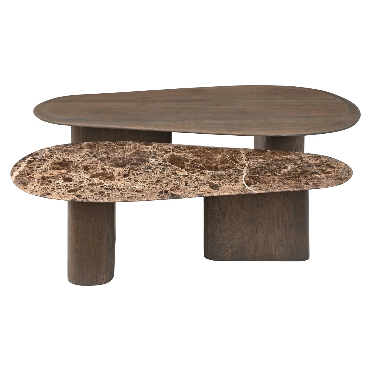 Salongbord Castello Smoked charchoal Sett med 2 Richmond Interiors Sofabord